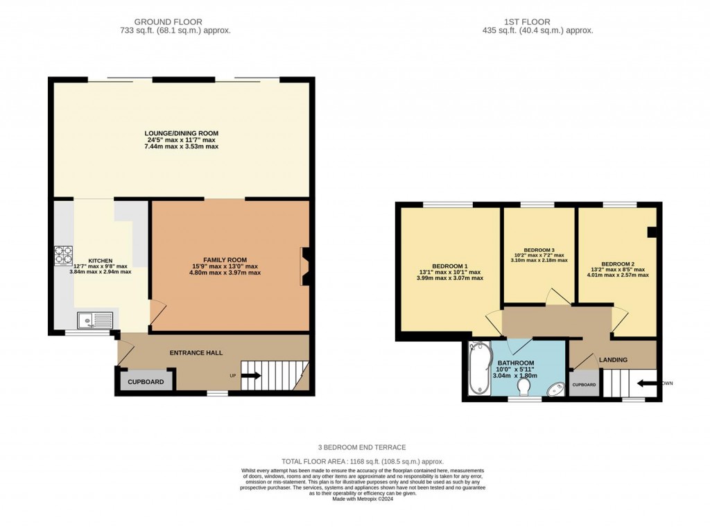 Floorplans For Chivers Close, Basingstoke